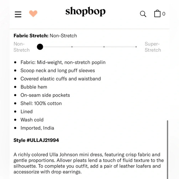 NWT $395 Ulla Johnson Martine Mini Dress in Bordeaux Size 2 Long Sleeve Poplin - Picture 8 of 9